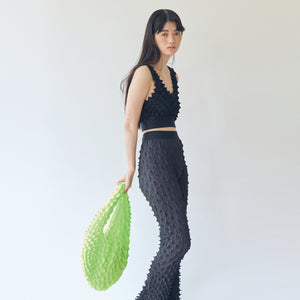  Spiky Shibori Tote Bag - Solid Color