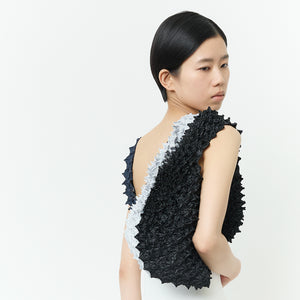 Spiky Shibori Tote Bag Bicolor