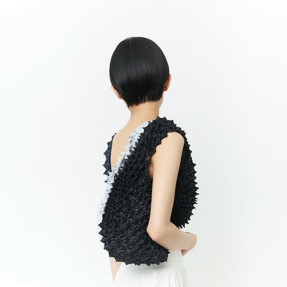 Spiky Shibori Tote Bag Bicolor
