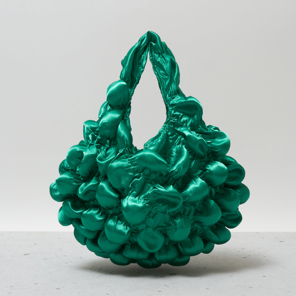 Large Pom-Pom Bags Satin