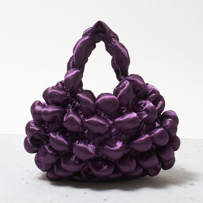 Large Pom-Pom Bags Satin