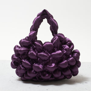 Large Pom-Pom Bags Satin