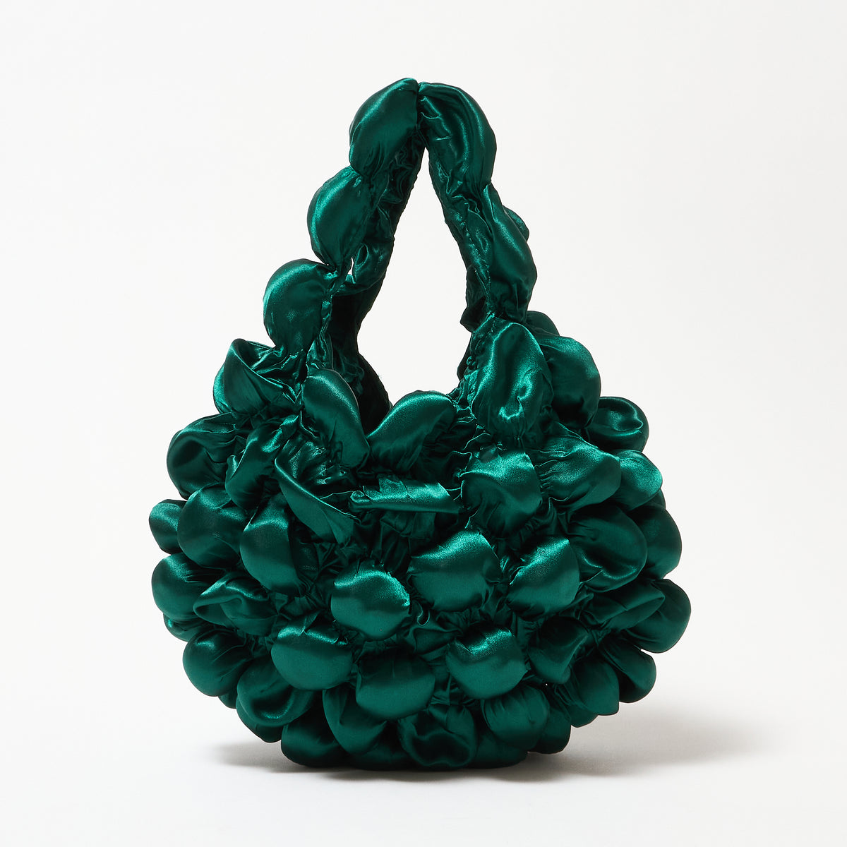 Large Pom-Pom Bags Satin
