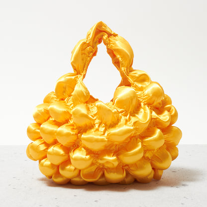 Large Pom-Pom Bags Satin