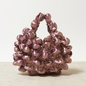 Large Pom-Pom Bag Metallic