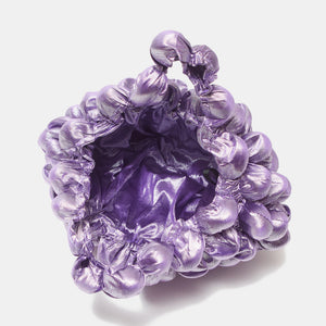 Large Pom-Pom Bag Metallic