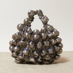 Large Pom-Pom Bag Metallic