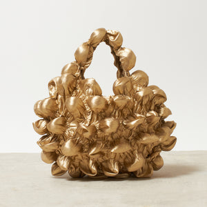 Large Pom-Pom Bag Metallic