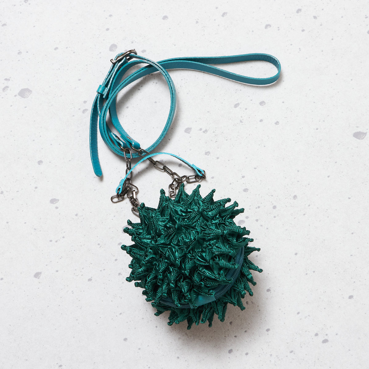 Spiky Shibori Charm Shoulder Bag