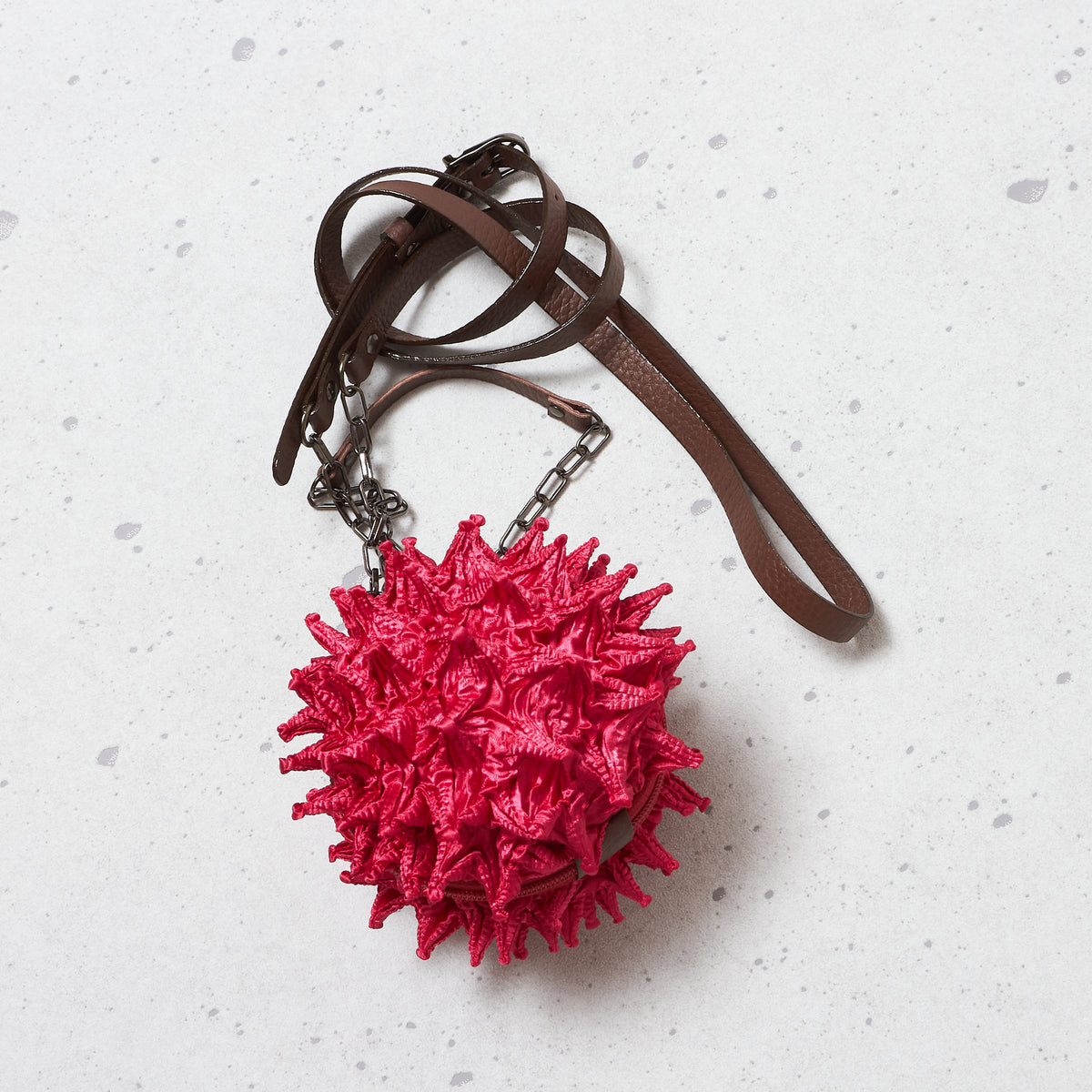 Spiky Shibori Charm Shoulder Bag