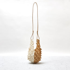 Mini Shoulder Bag with Leather Strap - BiColor