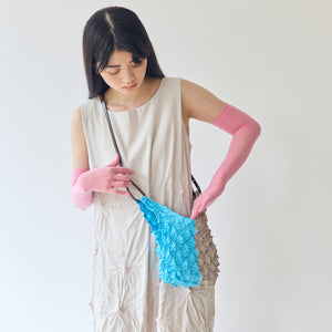 Mini Shoulder Bag with Leather Strap - BiColor