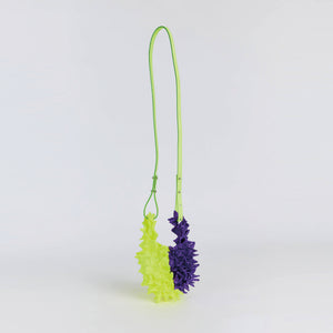 Mini Shoulder Bag with Leather Strap - BiColor