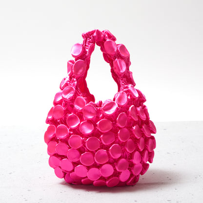 Button Shibori Bag - Satin 