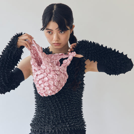 Button Shibori Bag - Satin 