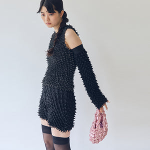Button Shibori Bag - Satin 