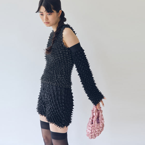 Button Shibori Bag - Satin - BUNZABURO
