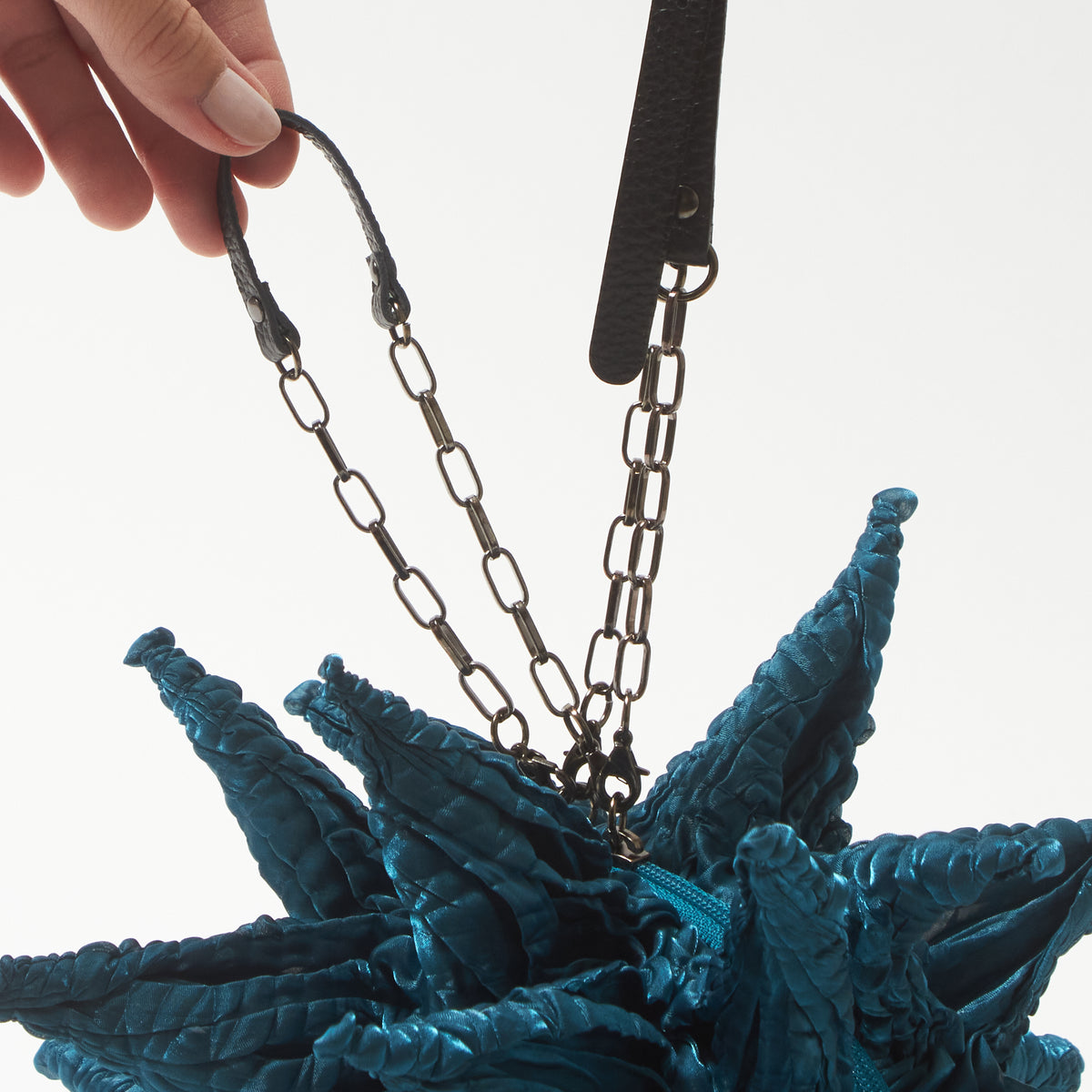 Big Spiky Shibori Charm Shoulder Bag