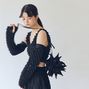 Big Spiky Shibori Charm Shoulder Bag