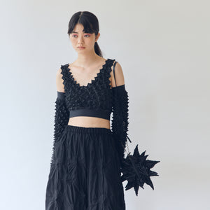 Big Spiky Shibori Charm Shoulder Bag