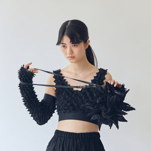 Big Spiky Shibori Charm Shoulder Bag