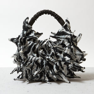 OBai Shibori Crescent Bag Zebra Stripes