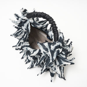 OBai Shibori Crescent Bag Zebra Stripes