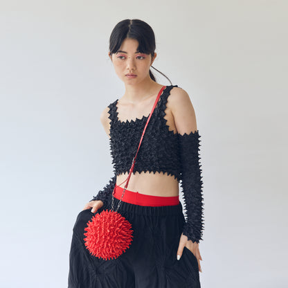 Spiky Shibori Large Charm Shoulder Bag