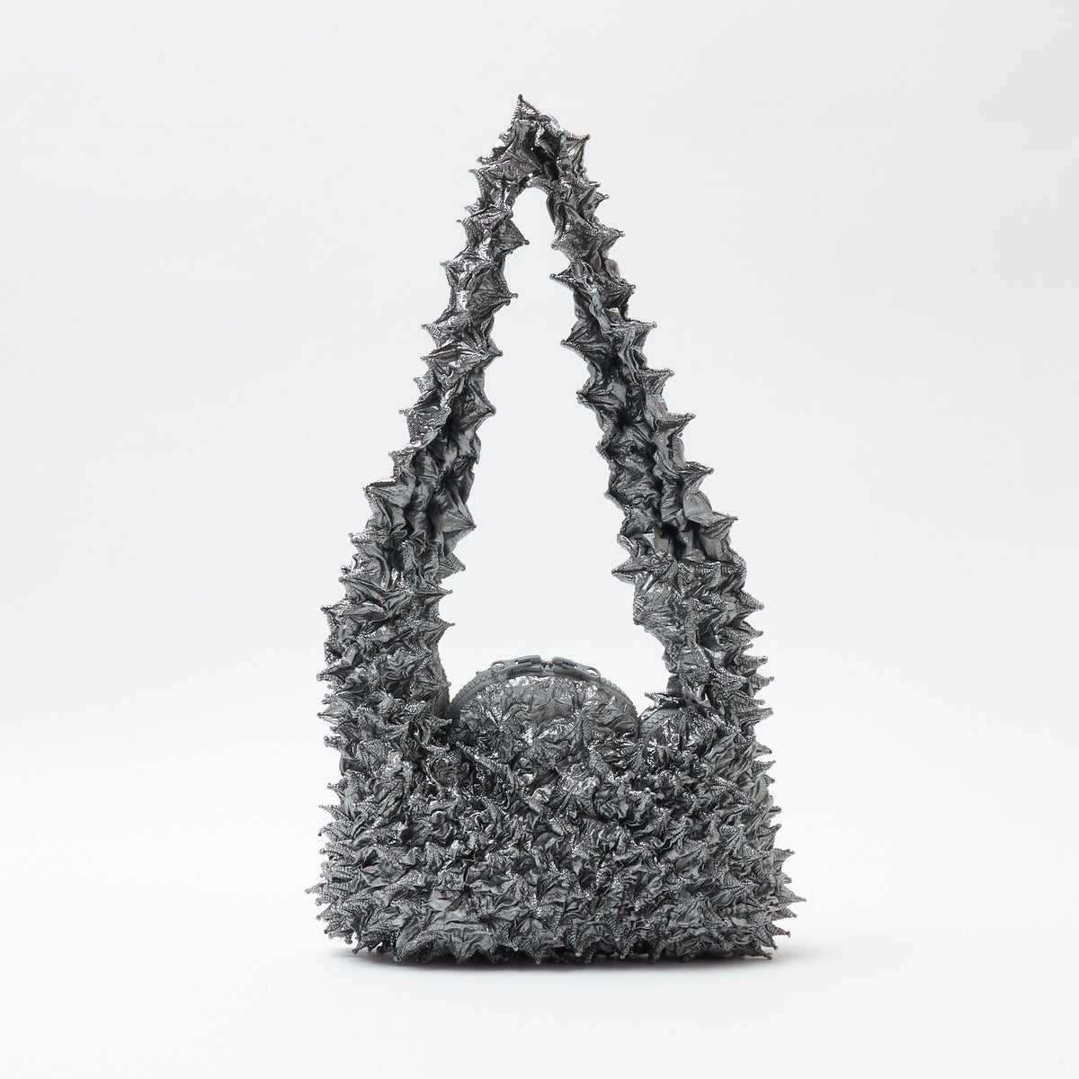 ツンツンのミッドトートバッグ メタリック