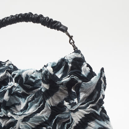 OBai Shibori 2-Way Crescent Bag - Zebra Stripe