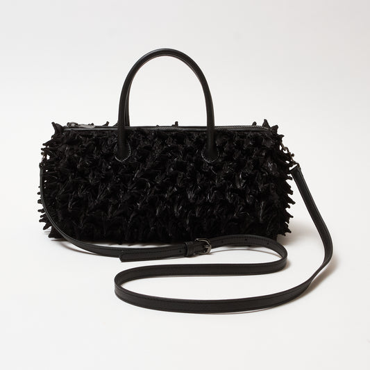 Spiky Shibori Boston Bag Mini  - Shiny Satin