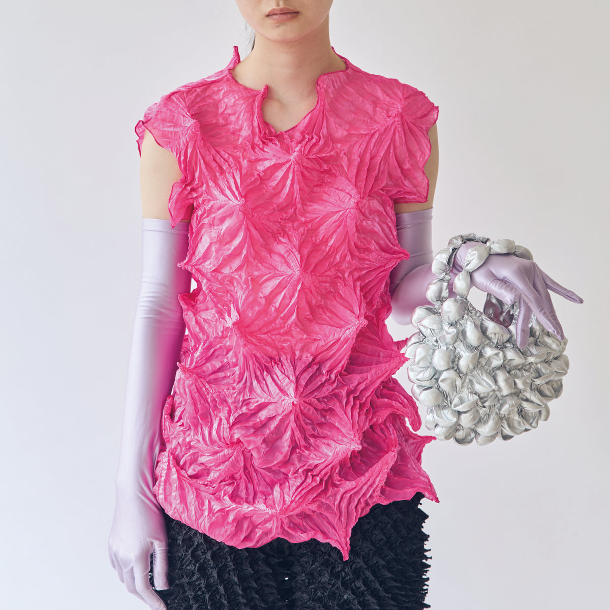 Bai-Shibori  Sleeveless Top - Solid Color