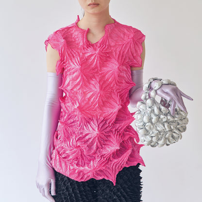 Bai-Shibori  Sleeveless Top - Solid Color