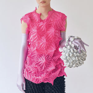 Bai-Shibori  Sleeveless Top - Solid Color