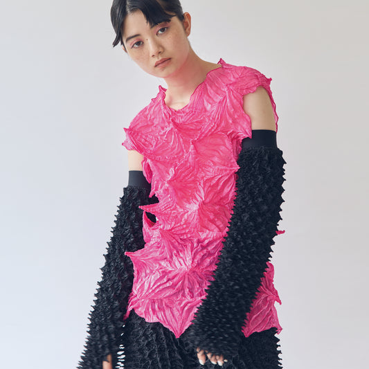 Bai-Shibori  Sleeveless Top - Solid Color