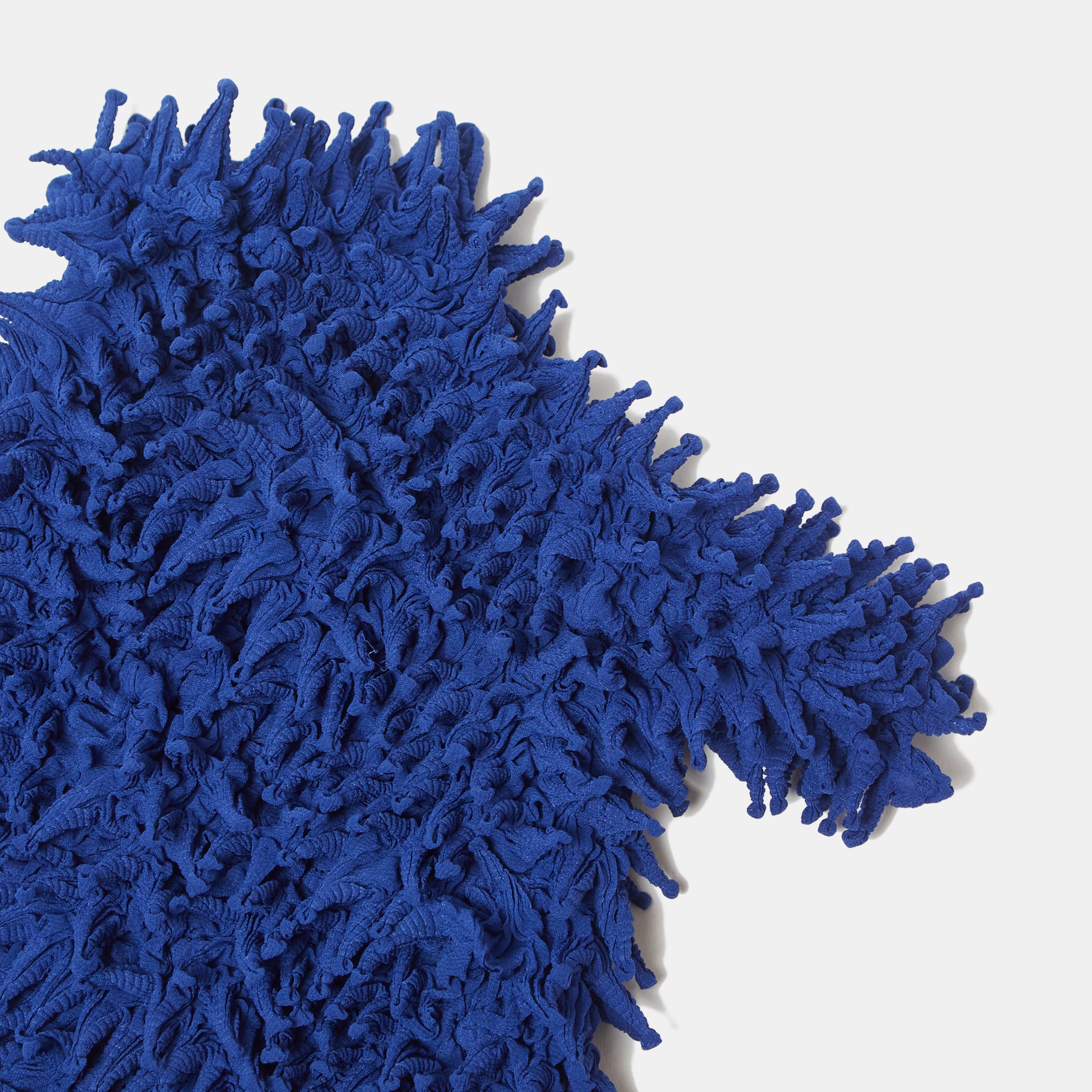 Spiky Shibori Short Sleeve Top - Chiffon, Solid Color - BUNZABURO