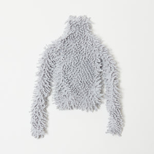 Spiky Shibori Long Sleeve Top - Chiffon/Solid Color