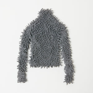 Spiky Shibori Long Sleeve Top - Chiffon/Solid Color