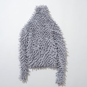 Spiky Shibori Long Sleeve Tops - Crepe de Chine/Solid Color