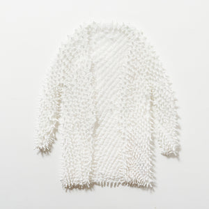 Spiky Shibori Cardigan - Chiffon/Solid Color