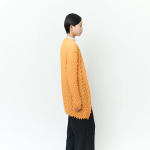 Spiky Shibori Cardigan - Chiffon/Solid Color