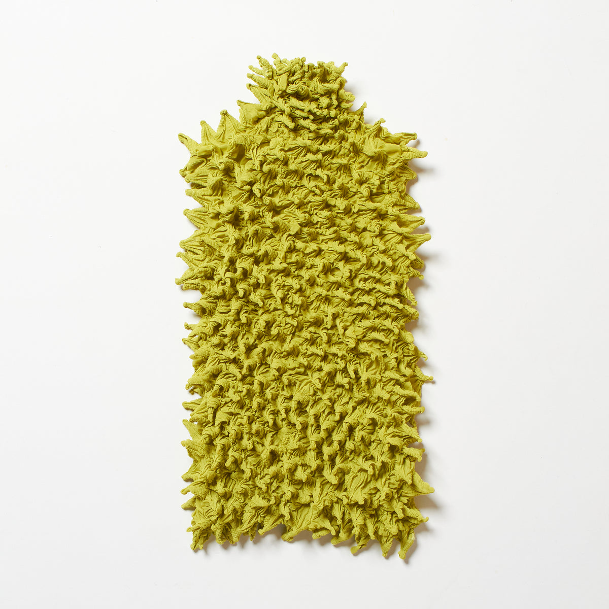 Spiky Shibori Sleeveless Turtleneck Top - Solid Color