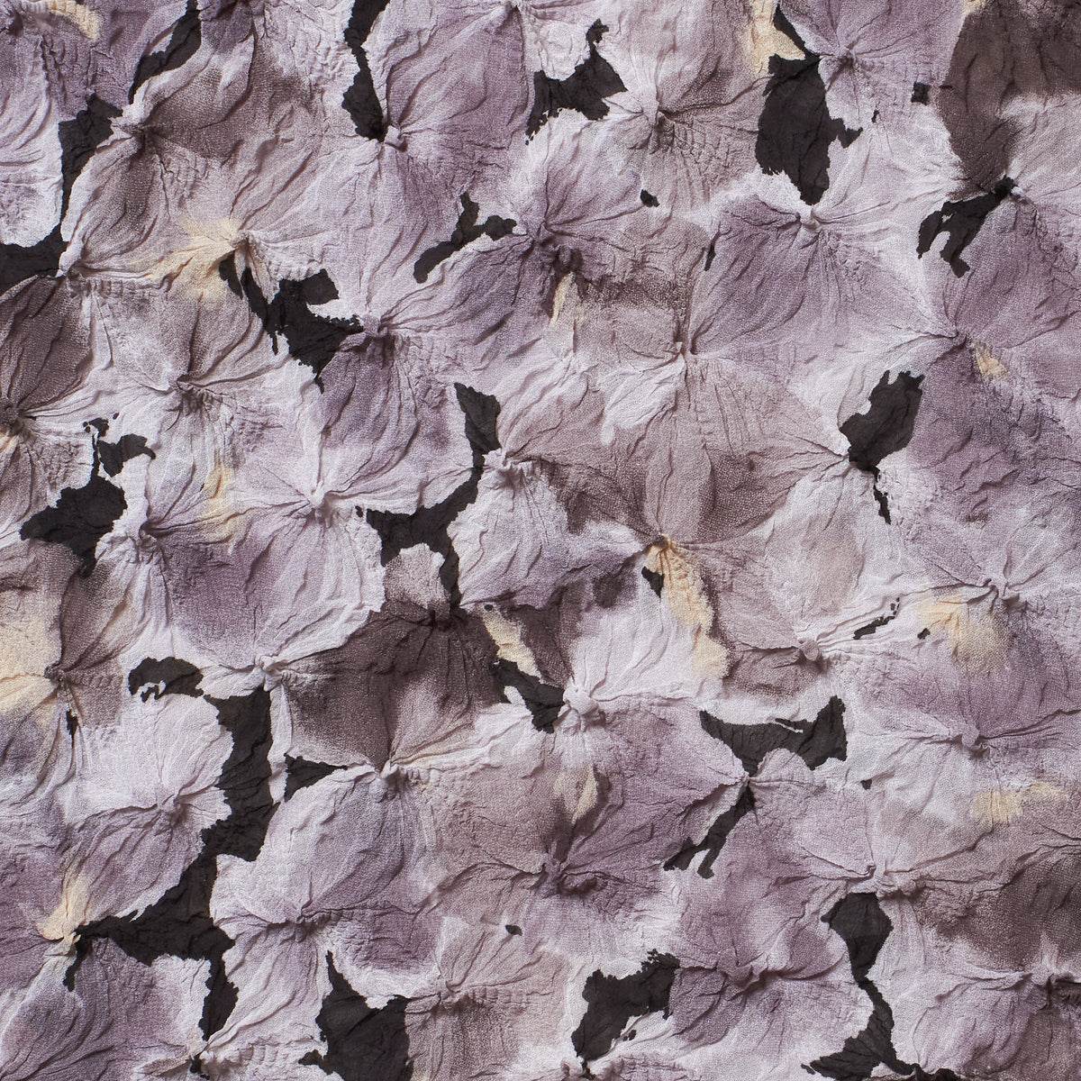 Spiky Shibori Super Crop Top with Bell Sleeves - Unevenly Dyed Chiffon