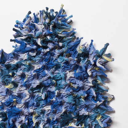 Spiky Shibori Sleeveless Turtleneck Top - Chiffon, Tie-Dye