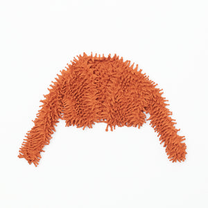  Spiky Shibori Cropped Cardigan - Chiffon/Solid Color