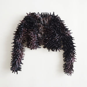  Spiky Shibori Cropped Cardigan - Chiffon/"Nijimi" Pattern