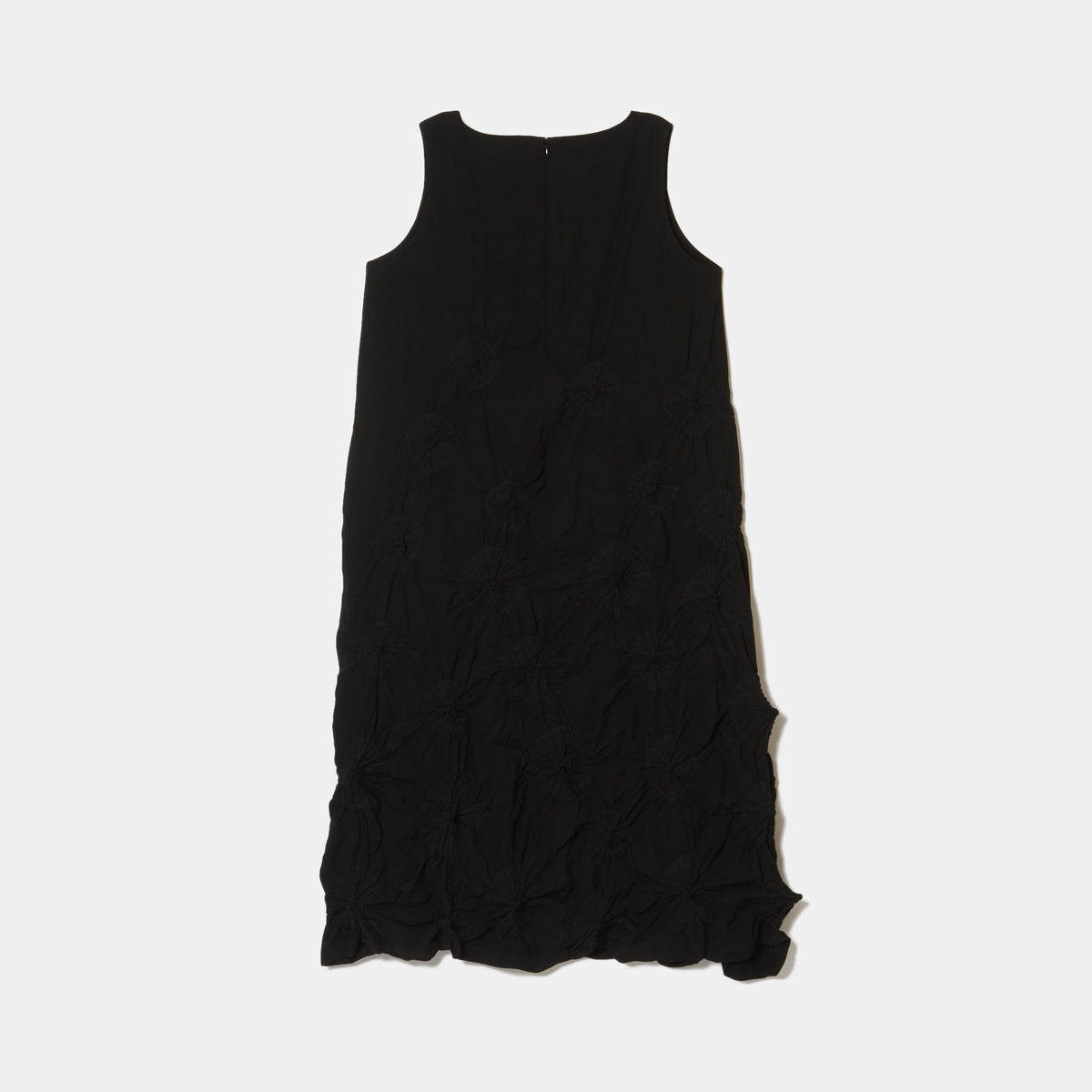 Rolled-Up Shibori Sleeveless Dress, Amundsen/Solid Color