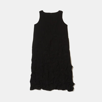 Rolled-Up Shibori Sleeveless Dress, Amundsen/Solid Color
