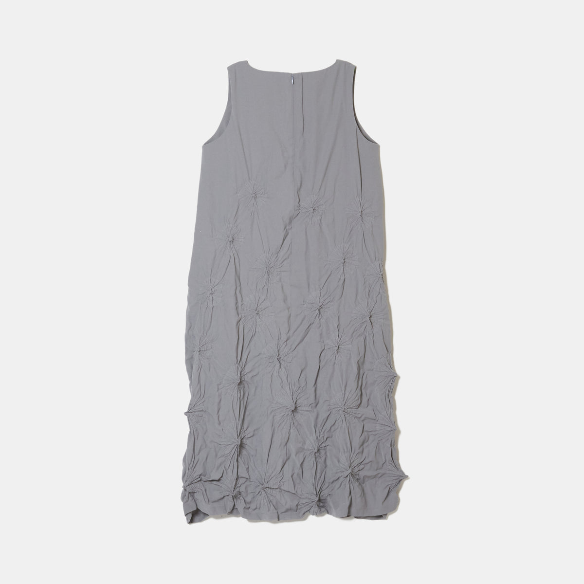 Rolled-Up Shibori Sleeveless Dress, Amundsen/Solid Color