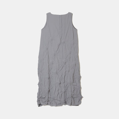 Rolled-Up Shibori Sleeveless Dress, Amundsen/Solid Color